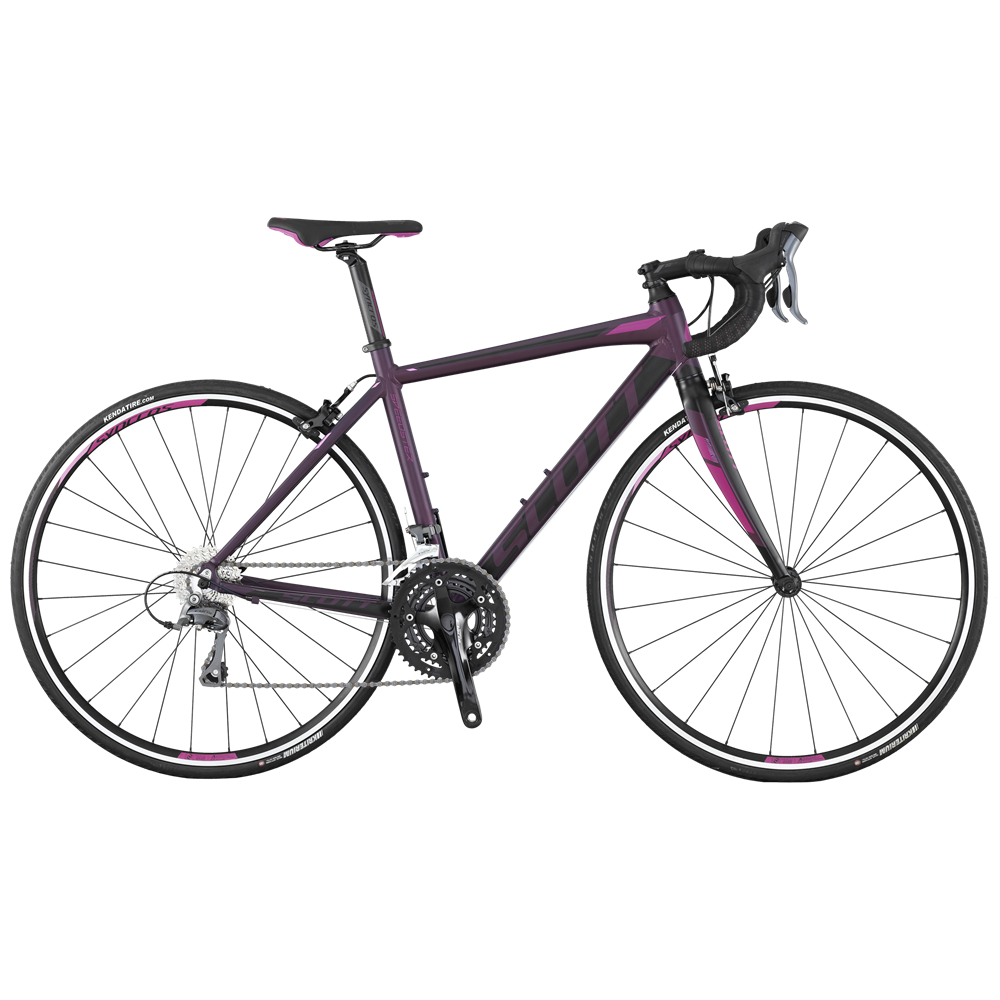 black and purple bike