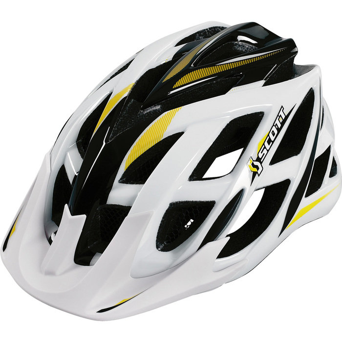 White/Yellow Scott Spunto Junior Kid's Mountain/Road Bike Helmet 50-56cm 