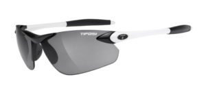 Tifosi Seek FC Eyewear One Size Grilamid TR-90, Polycarbonate White and Black Frame, Smoke Fototec Lens