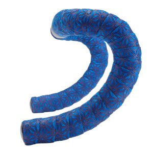 SupaCaz Suave Bar Tape 2 Rolls, End Plugs, Finishing Tape PU Coated Foam, Silicone Gel Blue Velvet