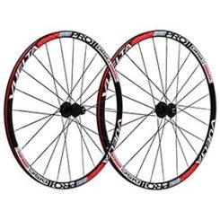 Vuelta Corsa Pro II Disc Handbuilt Wheel(Set) 25mm-700C/6Bolt Disc/QR/24H/8,9,10,11spd Cassette 6061 Aluminum Alloy Black/Red/White