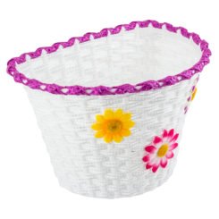 Sunlite Classic Flower Basket 11in x 8in x 7.25in Synthetic/Plastic White/Purple