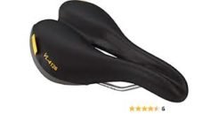 Velo Plush Saddle 264mm x 140mm Polyurethane/Nylon/Steel Black