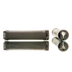 Chromag Basis Lock On Grips 142mm Length Rubber/Aluminum Black/Black