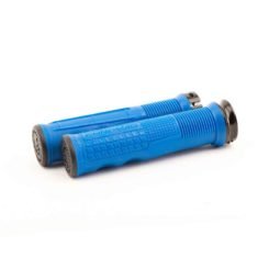 Chromag Format Lock On Grips 133mm Length Rubber/Aluminum Blue/Black