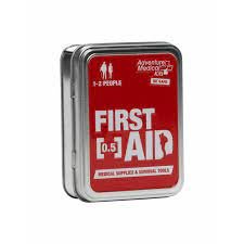 Adventure Medical Kits 0.5 Tin First Aid Kit Red/Silver