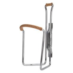 Zefal Vintage Bottle Cage Leather/Steel Brown/Chrome