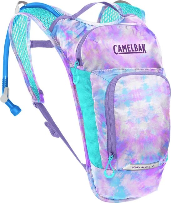 Camelbak Kids' Mini M.U.L.E.® Hydration Pack 5L Gear Capacity, 1.5L Crux® 1.5L Reservoir Ripstop Tie Dye/Pink