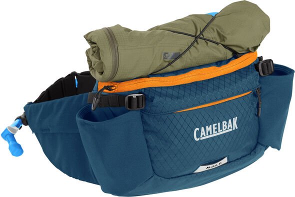 Camelbak M.U.L.E.® 5 Waist Pack Hydration Pack 3.5L Gear Capacity, 1.5L Crux® Lumbar Reservoir 200D Nylon Ripstop, C0 DWR Gibraltar Navy/Orange - Image 2