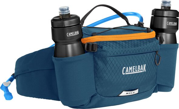 Camelbak M.U.L.E.® 5 Waist Pack Hydration Pack 3.5L Gear Capacity, 1.5L Crux® Lumbar Reservoir 200D Nylon Ripstop, C0 DWR Gibraltar Navy/Orange - Image 8