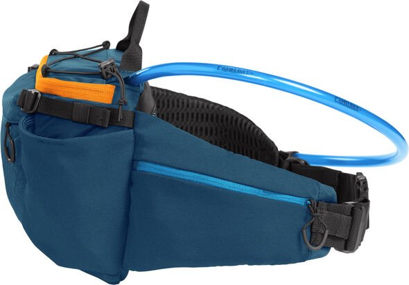Camelbak M.U.L.E.® 5 Waist Pack Hydration Pack 3.5L Gear Capacity, 1.5L Crux® Lumbar Reservoir 200D Nylon Ripstop, C0 DWR Gibraltar Navy/Orange - Image 3