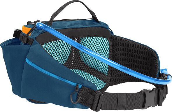 Camelbak M.U.L.E.® 5 Waist Pack Hydration Pack 3.5L Gear Capacity, 1.5L Crux® Lumbar Reservoir 200D Nylon Ripstop, C0 DWR Gibraltar Navy/Orange - Image 5