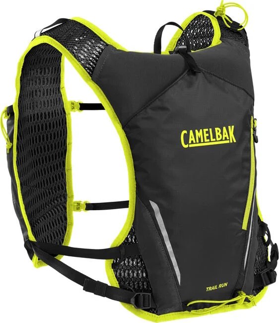 Camelbak Trail Run™ Vest Chest Fit: 32-46in, 6L Gear Capacity, 2 x 17oz Quick Stow Flask Standard 2.0, Recycled N70D Ripstop with C0 DWR Captain's Blue/Spicy Orange
