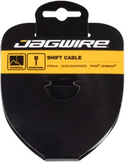 Jagwire Slick Galvanized Cable-Shifter 2300mm Length, Shimano End Steel Silver