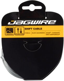 Jagwire Slick Galvanized Cable-Shifter 3100mm, Double End Steel Silver