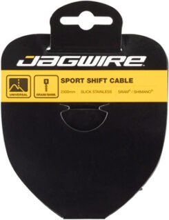 Jagwire Slick Stainless Cable-Shifter 2300mm Length, Shimano End Steel Silver