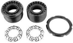 Sunlite EZ-OFF Bottom Bracket Cup Set 1.37 x 24 TPI/Caged Bearing- 1/4in x 9 Aluminum Alloy Black