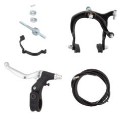 Sunlite MX Side Pull Front/Rear Brake Set 73-92mm Reach Aluminum/Steel/Rubber Black