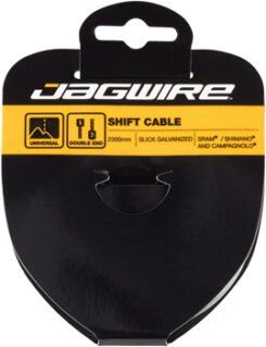 Jagwire Slick Galvanized Cable-Shifter 2300mm Length, Double End Steel Silver